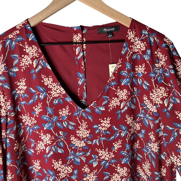 Madewell Button-Back Dress in Antique Flora Large NWT - Picture 5 of 11